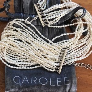 CAROLEE 16 strand freshwater pearl necklace